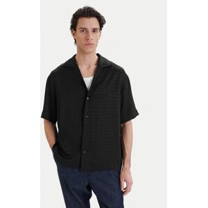 HUGO Košeľa Espino 50560614 Čierna Oversize Muži HUGO Košeľa Espino 50560614 Čierna Oversize Muži