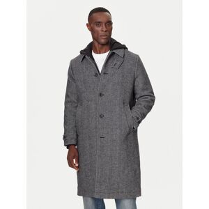 Calvin Klein Vlnený kabát LV04LD510G Sivá Regular Fit Muži Calvin Klein Vlnený kabát LV04LD510G Sivá Regular Fit Muži