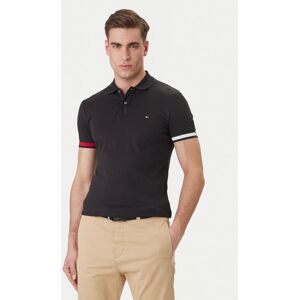 Tommy Hilfiger Polokošeľa MW0MW42743 Čierna Slim Fit Muži Tommy Hilfiger Polokošeľa MW0MW42743 Čierna Slim Fit Muži