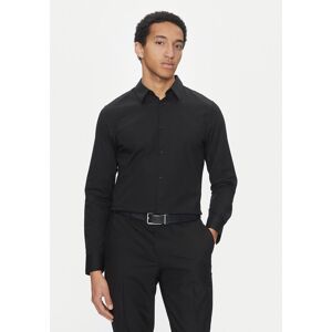 Calvin Klein Košeľa LV04LB145G Čierna Slim Fit Muži Calvin Klein Košeľa LV04LB145G Čierna Slim Fit Muži