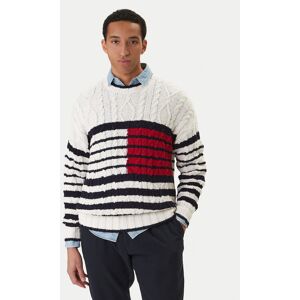 Tommy Hilfiger Sveter MW0MW42782 Écru Muži Tommy Hilfiger Sveter MW0MW42782 Écru Muži