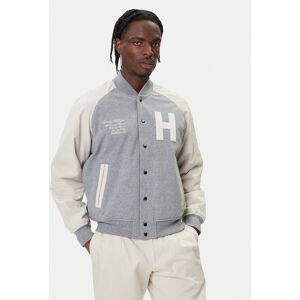 Tommy Hilfiger Bundy bomber Mix Media Varsity MW0MW39684 Svetlosivá Regular Fit Muži Tommy Hilfiger Bundy bomber Mix Media Varsity MW0MW39684 Svetlosivá Regular Fit Muži