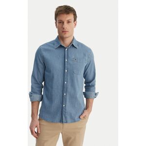 Tommy Hilfiger džínsová košeľa MW0MW42431 Modrá Regular Fit Muži Tommy Hilfiger džínsová košeľa MW0MW42431 Modrá Regular Fit Muži