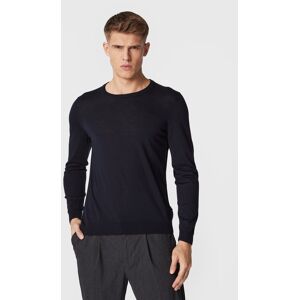 Boss Sveter Leno-P 50468239 Tmavomodrá Slim Fit Muži Boss Sveter Leno-P 50468239 Tmavomodrá Slim Fit Muži