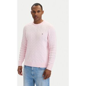 Tommy Hilfiger Sveter MW0MW33132 Ružová Regular Fit Muži Tommy Hilfiger Sveter MW0MW33132 Ružová Regular Fit Muži