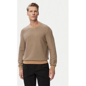 BOSS Sveter H-Lofranco 50565565 Béžová Regular Fit Muži BOSS Sveter H-Lofranco 50565565 Béžová Regular Fit Muži