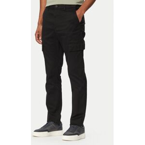 Calvin Klein Bavlnené nohavice Refined LV04LC619G Čierna Regular Fit Muži Calvin Klein Bavlnené nohavice Refined LV04LC619G Čierna Regular Fit Muži