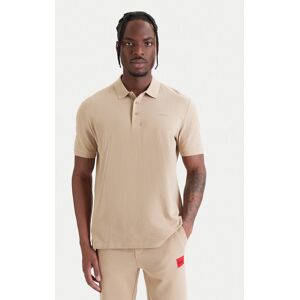HUGO Polokošeľa Donos222 50466182 Béžová Regular Fit Muži HUGO Polokošeľa Donos222 50466182 Béžová Regular Fit Muži