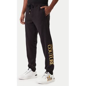 Versace Jeans Couture Teplákové nohavice 80GAAT00 CF01T Čierna Regular Fit Muži Versace Jeans Couture Teplákové nohavice 80GAAT00 CF01T Čierna Regular Fit Muži