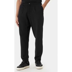 Calvin Klein Bavlnené nohavice LV04LF607G Čierna Tapered Fit Muži Calvin Klein Bavlnené nohavice LV04LF607G Čierna Tapered Fit Muži
