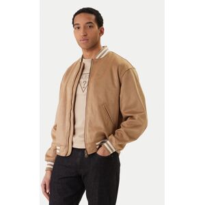 Guess Jeans Bundy bomber M6RL0J WJ842 Béžová Regular Fit Muži Guess Jeans Bundy bomber M6RL0J WJ842 Béžová Regular Fit Muži