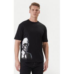KARL LAGERFELD Tričko 755170 562251 Čierna Loose Fit Muži KARL LAGERFELD Tričko 755170 562251 Čierna Loose Fit Muži