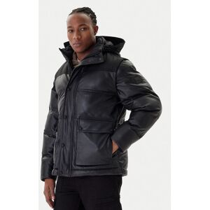 Boss Kožená bunda Jolam 50522219 Čierna Relaxed Fit Muži Boss Kožená bunda Jolam 50522219 Čierna Relaxed Fit Muži