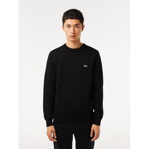 Lacoste Sveter AH1985 Čierna Regular Fit Muži Lacoste Sveter AH1985 Čierna Regular Fit Muži