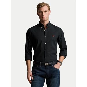 Polo Ralph Lauren Košeľa 710928254006 Čierna Slim Fit Muži Polo Ralph Lauren Košeľa 710928254006 Čierna Slim Fit Muži