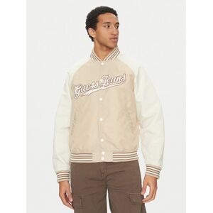 Guess Jeans Bundy bomber M5GL32 WHAA2 Béžová Regular Fit Muži Guess Jeans Bundy bomber M5GL32 WHAA2 Béžová Regular Fit Muži