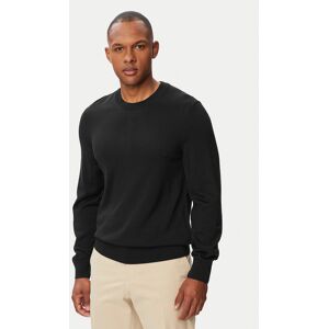 BOSS Sveter H-Leno 50565469 Čierna Regular Fit Muži BOSS Sveter H-Leno 50565469 Čierna Regular Fit Muži
