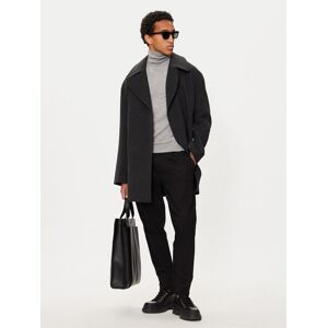 Michael Kors Vlnený kabát CF42083BQA Sivá Oversize Muži Michael Kors Vlnený kabát CF42083BQA Sivá Oversize Muži