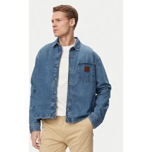 Guess Jeans džínsová košeľa M6GH51 D5M5V Modrá Oversize Muži Guess Jeans džínsová košeľa M6GH51 D5M5V Modrá Oversize Muži