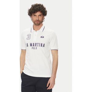 La Martina Polokošeľa Yeshayahu MAP320 PK001 Biela Regular Fit Muži La Martina Polokošeľa Yeshayahu MAP320 PK001 Biela Regular Fit Muži