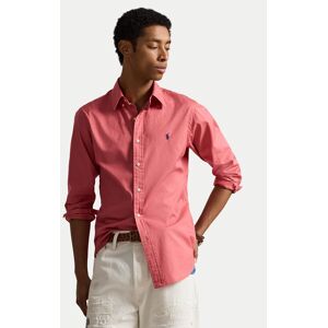 Polo Ralph Lauren Košeľa 710B20512007 Tmavo ružová Custom Fit Muži Polo Ralph Lauren Košeľa 710B20512007 Tmavo ružová Custom Fit Muži