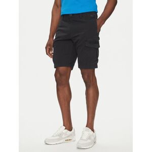 Napapijri Bavlnené šortky N-Deline NP0A4HOT Čierna Regular Fit Muži Napapijri Bavlnené šortky N-Deline NP0A4HOT Čierna Regular Fit Muži