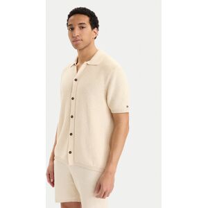 Tommy Hilfiger Košeľa MW0MW42796 Krémová Regular Fit Muži Tommy Hilfiger Košeľa MW0MW42796 Krémová Regular Fit Muži