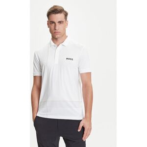 BOSS Polokošeľa Check 50545692 Biela Slim Fit Muži BOSS Polokošeľa Check 50545692 Biela Slim Fit Muži