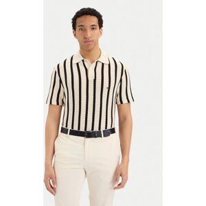 Tommy Hilfiger Polokošeľa MW0MW42770 Krémová Regular Fit Muži Tommy Hilfiger Polokošeľa MW0MW42770 Krémová Regular Fit Muži