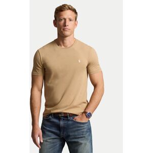 Polo Ralph Lauren Tričko 710671438329 Béžová Custom Slim Fit Muži Polo Ralph Lauren Tričko 710671438329 Béžová Custom Slim Fit Muži