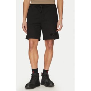 HUGO Športové kraťasy Dinkoe 50535260 Čierna Relaxed Fit Muži HUGO Športové kraťasy Dinkoe 50535260 Čierna Relaxed Fit Muži