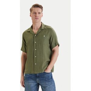 Polo Ralph Lauren Košeľa 710966421501 Zelená Regular Fit Muži Polo Ralph Lauren Košeľa 710966421501 Zelená Regular Fit Muži