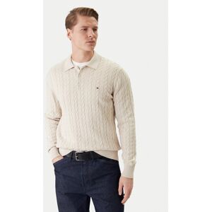 Tommy Hilfiger Sveter Classic MW0MW41955 Béžová Regular Fit Muži Tommy Hilfiger Sveter Classic MW0MW41955 Béžová Regular Fit Muži