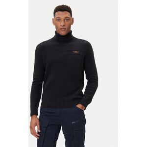Aeronautica Militare Rolák 252MA1587UL00904 Čierna Regular Fit Muži Aeronautica Militare Rolák 252MA1587UL00904 Čierna Regular Fit Muži