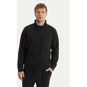 HUGO Mikina Atlas 50557016 Čierna Regular Fit Muži HUGO Mikina Atlas 50557016 Čierna Regular Fit Muži