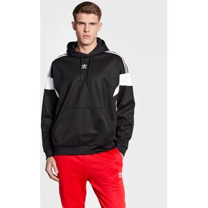 adidas Mikina Adicolor Classics Cut Line Hoodie HS2065 Čierna Loose Fit Muži adidas Mikina Adicolor Classics Cut Line Hoodie HS2065 Čierna Loose Fit Muži
