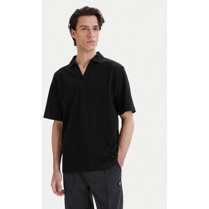 HUGO Polokošeľa Dalibo 50556724 Čierna Relaxed Fit Muži HUGO Polokošeľa Dalibo 50556724 Čierna Relaxed Fit Muži