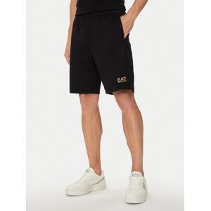 EA7 Emporio Armani Športové kraťasy 8NPS65 PJVRZ 0208 Čierna Regular Fit Muži EA7 Emporio Armani Športové kraťasy 8NPS65 PJVRZ 0208 Čierna Regular Fit Muži