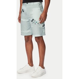BOSS Bavlnené šortky Chino 50559411 Tyrkysová Straight Fit Muži BOSS Bavlnené šortky Chino 50559411 Tyrkysová Straight Fit Muži