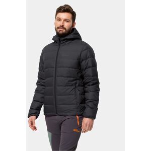 Jack Wolfskin Vatovaná bunda Ather Down Hoody 1207671 Čierna Regular Fit Muži Jack Wolfskin Vatovaná bunda Ather Down Hoody 1207671 Čierna Regular Fit Muži