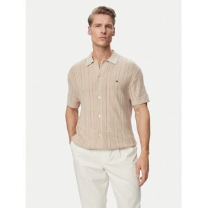 Tommy Hilfiger Košeľa Pointelle MW0MW43249 Béžová Regular Fit Muži Tommy Hilfiger Košeľa Pointelle MW0MW43249 Béžová Regular Fit Muži