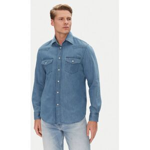 Tommy Hilfiger džínsová košeľa MW0MW39903 Modrá Regular Fit Muži Tommy Hilfiger džínsová košeľa MW0MW39903 Modrá Regular Fit Muži