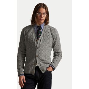 Polo Ralph Lauren Kardigán 710949808005 Sivá Regular Fit Muži Polo Ralph Lauren Kardigán 710949808005 Sivá Regular Fit Muži