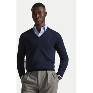 Polo Ralph Lauren Sveter Ls Sf Vn Pp 710670789004 Tmavomodrá Slim Fit Muži Polo Ralph Lauren Sveter Ls Sf Vn Pp 710670789004 Tmavomodrá Slim Fit Muži