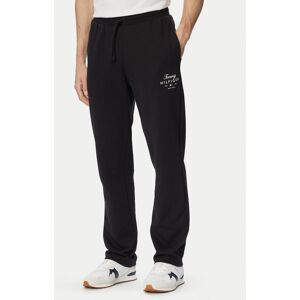 Tommy Hilfiger Teplákové nohavice Script Stack MW0MW44332 Čierna Regular Fit Muži Tommy Hilfiger Teplákové nohavice Script Stack MW0MW44332 Čierna Regular Fit Muži