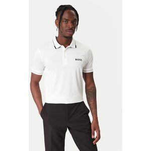 BOSS Polokošeľa Paul Pro 50506203 Biela Slim Fit Muži BOSS Polokošeľa Paul Pro 50506203 Biela Slim Fit Muži