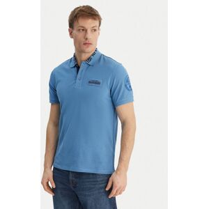 Napapijri Polokošeľa E-Amundsen NP0A4IN9 Modrá Regular Fit Muži Napapijri Polokošeľa E-Amundsen NP0A4IN9 Modrá Regular Fit Muži