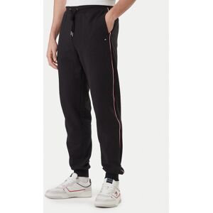 Tommy Hilfiger Teplákové nohavice Global Stripe MW0MW42882 Čierna Regular Fit Muži Tommy Hilfiger Teplákové nohavice Global Stripe MW0MW42882 Čierna Regular Fit Muži