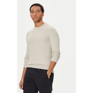 BOSS Sveter Klapok 50548673 Béžová Regular Fit Muži BOSS Sveter Klapok 50548673 Béžová Regular Fit Muži