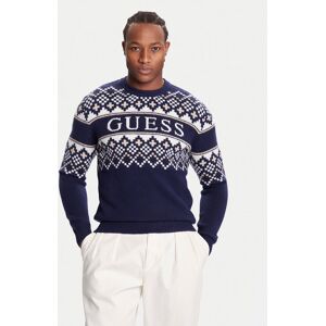 Guess Sveter M5BR61 Z4142 Tmavomodrá Regular Fit Muži Guess Sveter M5BR61 Z4142 Tmavomodrá Regular Fit Muži